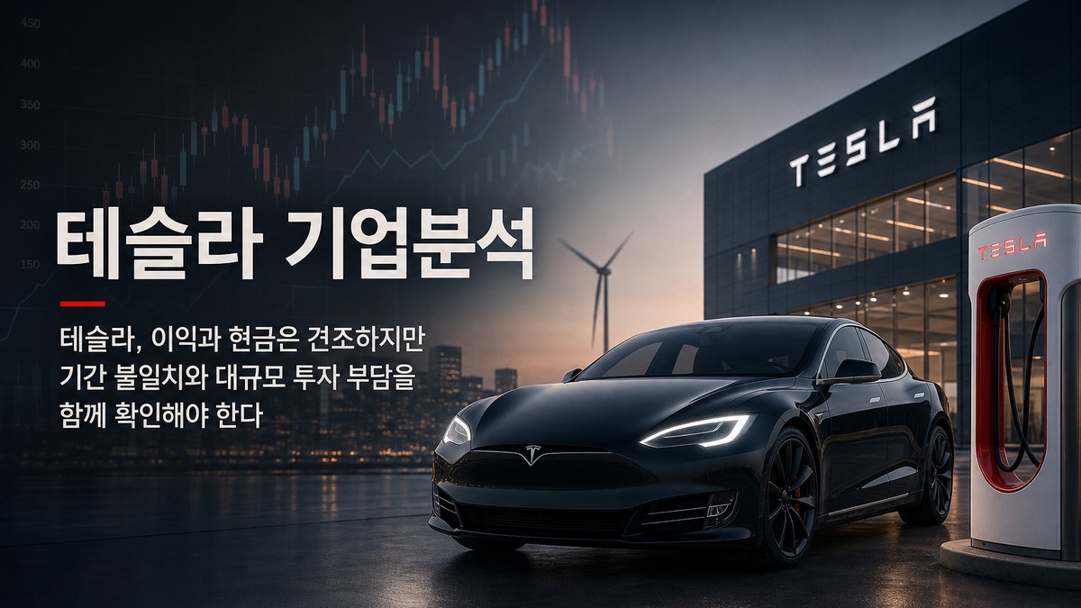 테슬라 기업분석: 이익·현금창출력은 견조하지만 기간 불일치가 핵심 변수